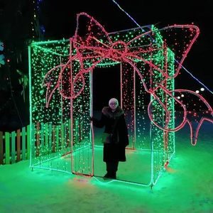 Caja de luz LED 3D grande para iluminación navideña festiva en exteriores con clasificación IP65, caja de regalo navideña - Product Image 1