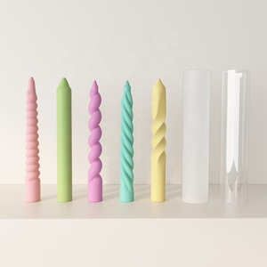 <span class=keywords><strong>DM820</strong></span> Moule en silicone pour bougie spirale d'aromathérapie, en forme de tige longue en spirale, pour la fabrication de bougies en acrylique et plastique, DIY - Product Image 1