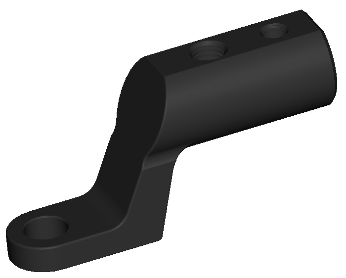 Support de miroir en alliage d'aluminium H3, trou de 10mm, diamètre de 22mm