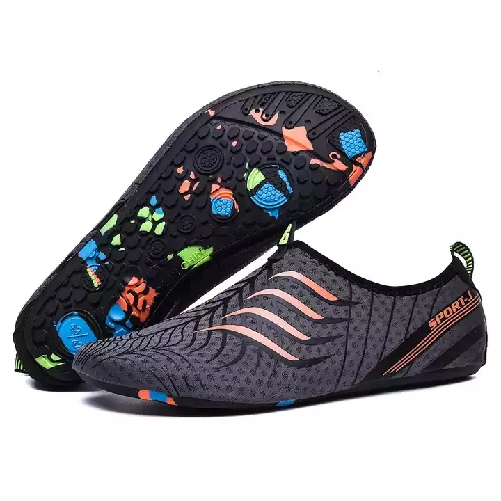 Custom Women's Men Anti Slip Sea Swimming Socks Quick drying Beach Aqua Water Sport Barefoot Shoes