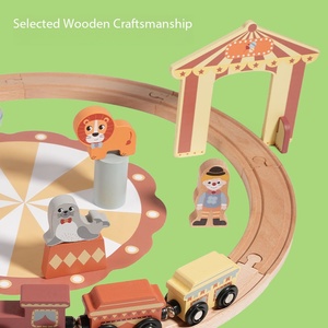 Ensemble de Jouets de <span class=keywords><strong>Train</strong></span> en <span class=keywords><strong>Bois</strong></span> Marque Youlebei en Gros, 20x20x7.2cm, Coloré et Amusant pour le Développement Cognitif des Enfants et les Jeux de Rôle en Intérieur - Product Image 5