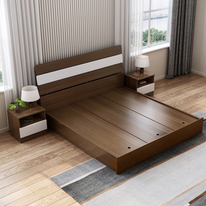 เตียงคิงไซส์/ควีนไซส์ทันสมัยขายดีปี 2022 พร้อมลิ้นชักเก็บของ เฟอร์นิเจอร์หัวเตียงทำจากไม้อัดเอ็มดีเอฟ ห้องนอนพร้อมตู้เสื้อผ้า - Product Image 6