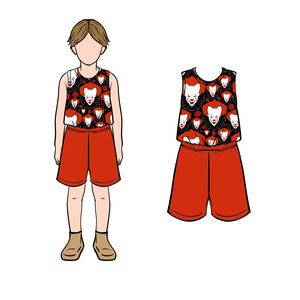 Ensemble 2 pièces d'été personnalisé en gros pour bébé, imprimé léopard, gilet à bretelles unisexe, doux, respirant et imperméable - Product Image 1