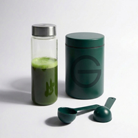 Boîte en métal de qualité alimentaire de 1000 ml pour grains de café, conteneur de stockage de thé vert, boîte hermétique avec couvercle et cuillère