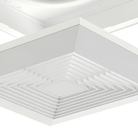 Ventilateur d'extraction de salle de bain domestique facile à nettoyer avec grille en plastique 100 CFM, 4 pales, silencieux, pour plafond