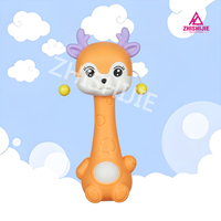 Cerf Sika en plastique bon marché Jouet musical gonflable Hochet pour bébé Jouet musical pour bébé Cadeau