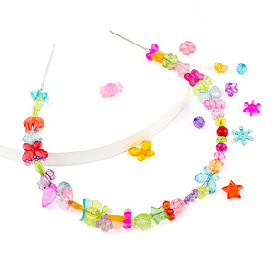 ลูกปัดอะคริลิคแบบ DIY สำหรับกำไลลูกปัดพลาสติกรูปทรงต่างๆสำหรับสร้อยคอเครื่องประดับทำให้เด็ก - Product Image 2