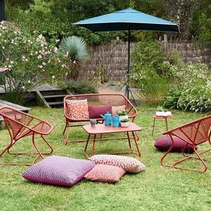 Ensemble de canapés en rotin d'extérieur, imperméable, mobilier de patio moderne pour villa, cour, hôtel, maison d'hôtes, jardin, 3 places - Product Image 3