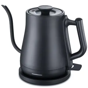 1.0L Family Capacity Portable Gooseneck Kettle Stainless Steel Electric Tea Pot Coffee Kettle