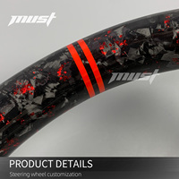 Untuk Mazda 3 CX-30 MX-30 CX-50 2019-2026 Setir Mobil Serat Karbon Forged Merah Kustom, Upgrade Interior Sport
