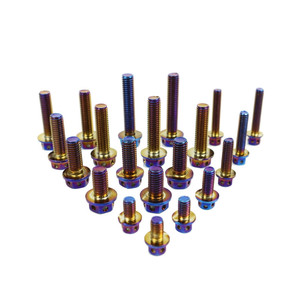 Bán nóng và bền hợp kim Titan GR5 Kích thước M6 M8 M10 mặt bích bu lông titan hình lục giác vít mặt bích - Product Image 6