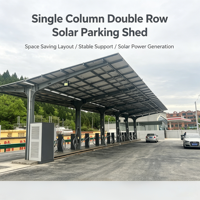 Spécialisé dans la fabrication de supports de carport solaire à colonne simple et double, avec des caractéristiques de sécurité et d'étanchéité à la pluie