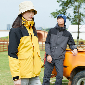 2 en 1 impermeable esquí senderismo ropa a prueba de viento personalizado rompevientos abrigos de invierno chaquetas impermeables para hombres - Product Image 4