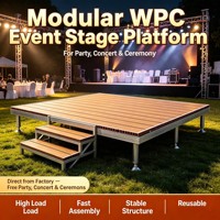 Plancher en WPC réglable en hauteur, directement de l'usine |   Pour les jardins, les patios, les salles de sport, les abris de piscine et les scènes de mariage