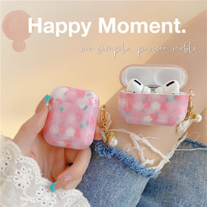 Funda con patrón de flores de arcoíris personalizado, cubierta con decoración, llavero OEM para <span class=keywords><strong>Airpods</strong></span> 1 2 3 4 Pro <span class=keywords><strong>Max</strong></span> - Product Image 6