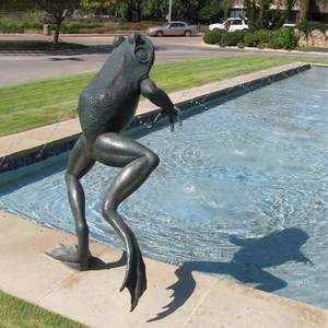 Piscine en forme de fontaine de <span class=keywords><strong>grenouille</strong></span>, jouet personnalisé de conception métallique, fontaine sur pied, haute qualité, à vendre - Product Image 1