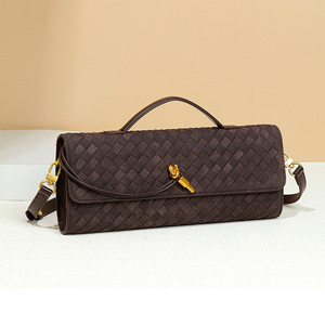 Nouvelle <span class=keywords><strong>Pochette</strong></span> de Soirée 2026 en Velours Suédé Tressé, Style Neutre Haut de Gamme pour Femme, Sac à Bandoulière Unique pour Fêtes - Product Image 3