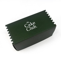 Boîte d'expédition en carton ondulé personnalisée, vert foncé rayé, pour l'emballage de pâtisseries, gâteaux, biscuits et autres produits de boulangerie