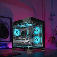 Boîtier PC Mid Tower à M-ATX directe d'usine avec deux panneaux en verre trempé et OEM USB3.0 pour ordinateurs de jeu