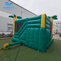 Château Gonflable Commercial Robuste en PVC, Combo Toboggan et Structure de Rebond pour Enfants, Idéal pour la Location Événementielle