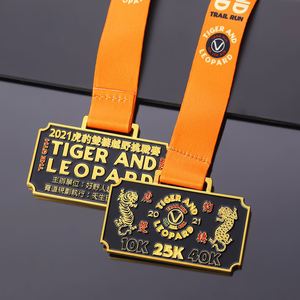 Medalla Personalizada de Fabricante, Medalla de Oro de Aleación de Zinc Esmaltada, Medallas Deportivas 2D 3D para Carreras Todoterreno de 10k, 25k, 40k - Product Image 3