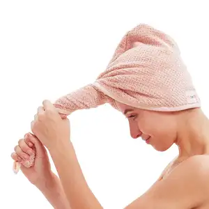 Wholesale Low Price Personalized Quick Girls Microfiber Hair Drying Turban Salon Towels Wrap Microfiber Hair Towel For Women