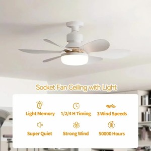 <span class=keywords><strong>Ventilador</strong></span> de <span class=keywords><strong>Techo</strong></span> de 30W/40W con Control Remoto, <span class=keywords><strong>Luz</strong></span> LED, Base E27, <span class=keywords><strong>Ventilador</strong></span> de <span class=keywords><strong>Techo</strong></span> Inteligente y <span class=keywords><strong>Silencioso</strong></span> para Dormitorio y Sala de Estar - Product Image 2