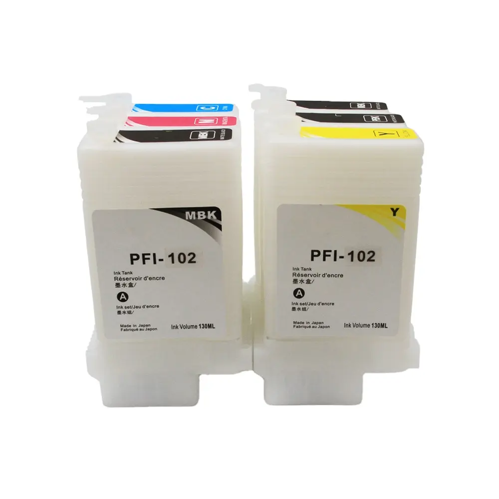 Ocinkjet Empty Refill Cartridge With No Chip For PFI-102 For Canon iPF 500 510 600 610 700 710 605 650 655 750 755 760 Printer