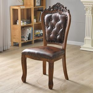 Sedia <span class=keywords><strong>in</strong></span> <span class=keywords><strong>Legno</strong></span> Massello Intagliato Economica, Sedia <span class=keywords><strong>da</strong></span> Pranzo Classica con Schienale <span class=keywords><strong>in</strong></span> Tessuto, Poltrona <span class=keywords><strong>in</strong></span> Stile Americano con Motivi Floreali per Casa e Ufficio - Product Image 1