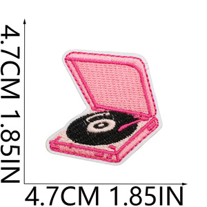 Fer sur broderie rose Saint Valentin amour coeur ours gâteau papillon Discoball Ballet mariage Patch pour les filles - Product Image 3