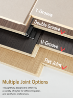 Revêtements muraux intérieurs décoratifs en placage de bois de bambou carbonisé sans joint, options 1220*2440, panneaux en carbone pour murs de salon