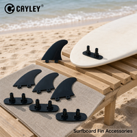 Ensemble de ailerons de planche de surf en plastique détachables, accessoires de remplacement pour planche de surf gonflable, bodyboard, sports nautiques