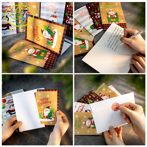 Set <span class=keywords><strong>di</strong></span> Biglietti d'<span class=keywords><strong>Auguri</strong></span> Natalizi <span class=keywords><strong>con</strong></span> <span class=keywords><strong>Babbo</strong></span> <span class=keywords><strong>Natale</strong></span> e Buste, Stampa all'Ingrosso - Product Image 5