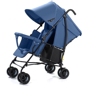 Cochecito doble para cochecito de bebé, cochecito de bebé portátil multifuncional, cochecito de bebé doble plegable - Product Image 2