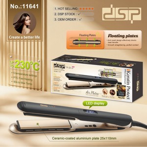 เครื่องหนีบผม DSP ขนาด 25x110 มม. แผ่นเคลือบเซรามิกแบบลอยตัว อลูมิเนียมเคลือบอะลูมิเนียมโปร ป้องกันเส้นผมด้วยเคราติน - Product Image 1