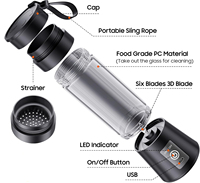 Mixeur Portable Autonettoyant Anti-fuite 400ML 150W Rechargeable USB 6 Lames pour Smoothies et Broyeur de Glace pour la Salle de Sport