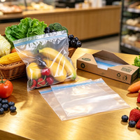 Op maat gemaakte ziplock zakjes voor voedselverpakkingen, fruit, hersluitbare ziplock zakjes, transparante plastic zakjes voor fruit & groenten.