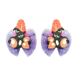 Nouvelles pinces à cheveux pour enfants en tissu pailleté motif dessin animé mignon 2026, lot de 2, épingles à cheveux sorcière pour fête d'Halloween, accessoires pour cheveux de filles - Product Image 5