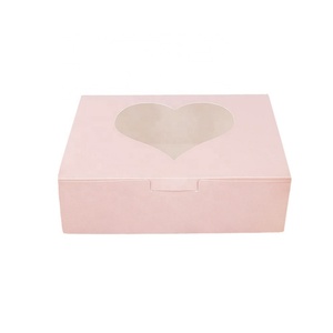 Customize Cheesecake Kraft Paper Food square Plastic <b>Transparent</b> <b>Cake</b> <b>Box</b> Birthday - Product Image 3