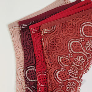 新着女性高級ブルゴーニュレース下着セクシーな大人の女性マルチカラープラスサイズパンティー下着 - Product Image 5