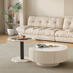 Bán Hot Retro đồ nội thất Brazil lưu trữ Antique Kim Loại Đá Cẩm Thạch Top vòng trắng Bàn cà phê thân cây bên Bảng bộ - Product Image 2