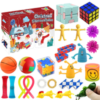 Vente en gros 55 Pcs Anti Stress Squeeze Toy Sensory Christmas Fidget Toys Pack Set Calendrier de l'Avent anti Fidget Toys