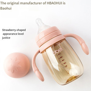 Custom Logo Print <strong>PPSU</strong> Anti Colic Leakproof Toddler Milk <strong>Bottle</strong> BPA-Free Handle Apple-shaped Medium Flow Small Size 0-12 Months - Product Image 4
