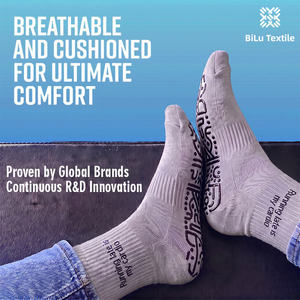 Calcetines de Pilates BiLu para Mujer, Calcetines de Yoga con Agarre de Silicona, Mezcla de Algodón, Etiqueta Privada, Empaque Personalizado, Intertek - Product Image 3