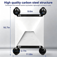 Support de fixation StarOrbit robuste sans outil à double ventouse pour Starlink Mini – Support réglable pour pare-brise et tableau de bord, résistant aux UV pour voiture