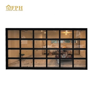 Porte de garage invisible en aluminium durable, isolée thermiquement, moderne et automatique pour villa - Product Image 5