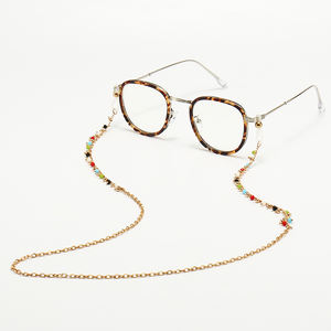 Mode Y2k Style <span class=keywords><strong>bijoux</strong></span> cou <span class=keywords><strong>lunettes</strong></span> <span class=keywords><strong>cordon</strong></span> lanière chaîne verre cristal perlé métal masque du visage chaînes sangle <span class=keywords><strong>cordon</strong></span> - Product Image 5