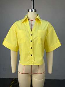 GX3077 Moda Estate 2025 Abbigliamento Femminile Boutique, Top con Mezza Manica, Collo a V Stampato, Camicetta Sexy da <span class=keywords><strong>Donna</strong></span>, <span class=keywords><strong>Camicia</strong></span> Casual - Product Image 2