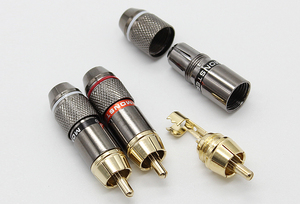 Conector RCA de sonido Musical, adaptador de conector RCA chapado en oro HiFi de 24K para Cable de altavoz de Audio y Vídeo de 8mm - Product Image 6