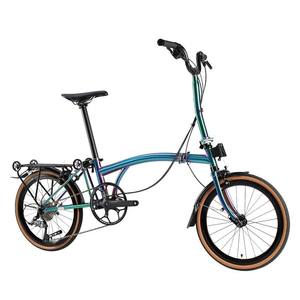 Bicicleta Plegable Para OEM <span class=keywords><strong>Brompton</strong></span> Unisex de 9 Velocidades Bicicleta Ligera con Pedales - Product Image 5